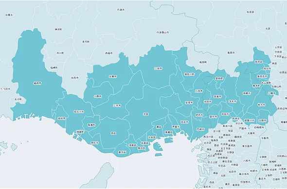 対応エリアマップ