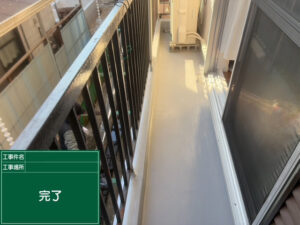 【茨木市】ベランダ・屋上防水工事でバルコニーの防水機能を整え、雨水の浸入を防ぐ